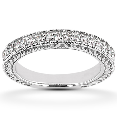 14 Karat White Gold  Cut Diamond Unique Engagement Ring 