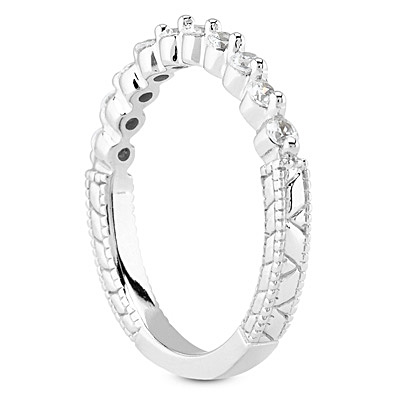 14 Karat White Gold  Cut Diamond Unique Engagement Ring 