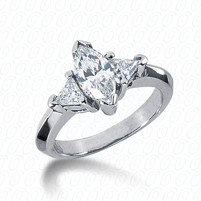 14KP Combination Cut Diamond Unique Engagement Ring 0.50 CT.