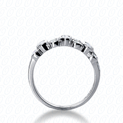 14 Karat White Gold  Cut Diamond Unique Engagement Ring 