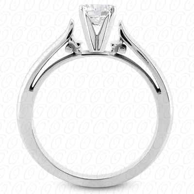 14 Karat White Gold  Cut Diamond Unique Engagement Ring 