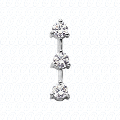 14 Karat White Gold  Cut Diamond Unique Engagement Ring 