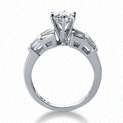 14 Karat White Gold  Cut Diamond Unique Engagement Ring 