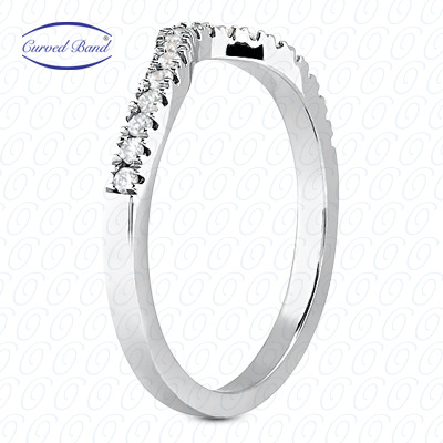 14 Karat White Gold  Cut Diamond Unique Engagement Ring 