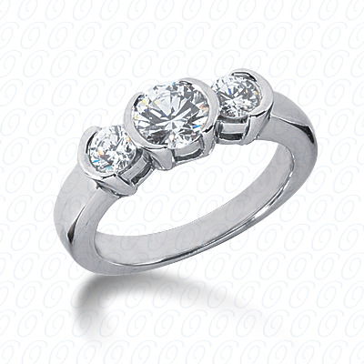 14 Karat White Gold  Cut Diamond Unique Engagement Ring 