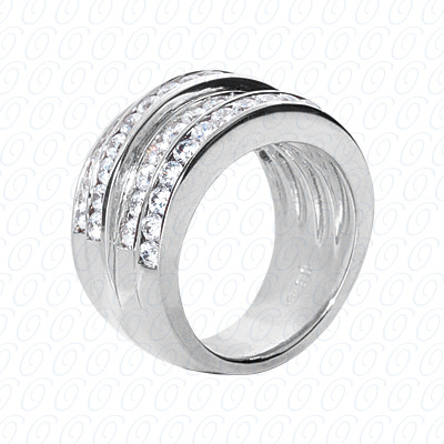 14 Karat White Gold  Cut Diamond Unique Engagement Ring 