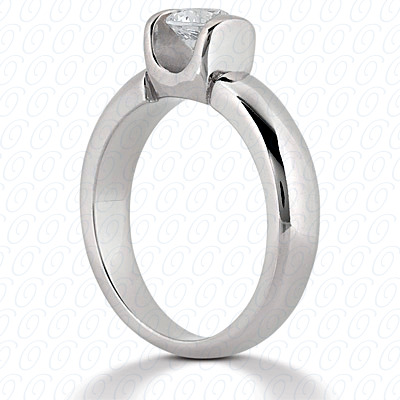 14 Karat White Gold  Cut Diamond Unique Engagement Ring 