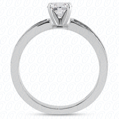 14 Karat White Gold  Cut Diamond Unique Engagement Ring 