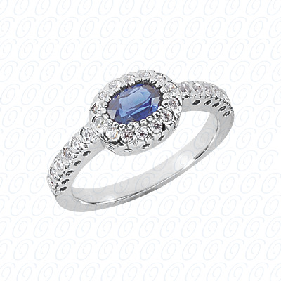 14 Karat White Gold  Cut Diamond Unique Engagement Ring 