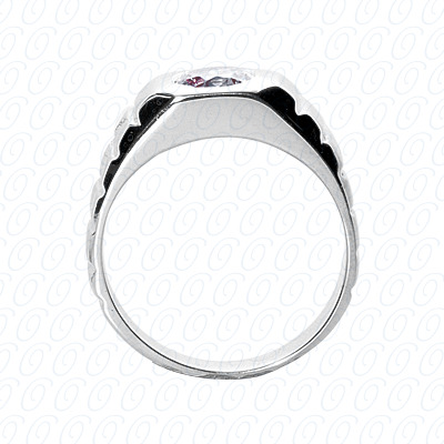 14 Karat White Gold  Cut Diamond Unique Engagement Ring 