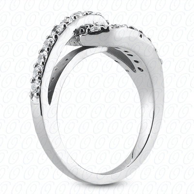 14 Karat White Gold  Cut Diamond Unique Engagement Ring 