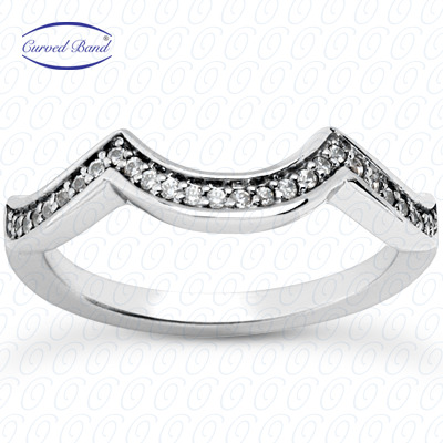 14 Karat White Gold  Cut Diamond Unique Engagement Ring 